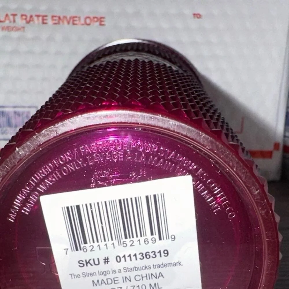 Starbucks magenta purple pink studded tumbler‎ cold cup